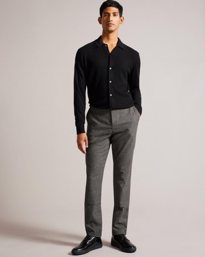 Pantalon Ted Baker Irvine Fit Puppytooth Grise Homme | VRD-90754299